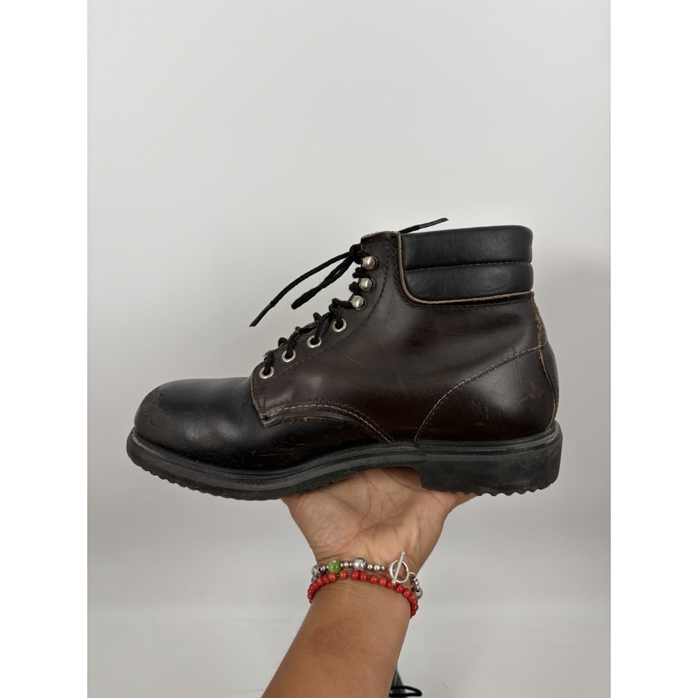 Red Wing Boots Mens Size 8.5 3E Steel Safety King Toe Black Work 2243 Vintage - Picture 11 of 16